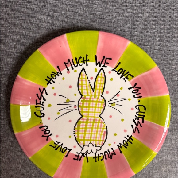 Magnolia Lane Collection “Guess How Much We Love You” Bunny Plate T Cabells Too - Picture 2 of 4